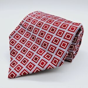 TOMMY HILFIGER | 100% silk geometric & stripe print neck tie